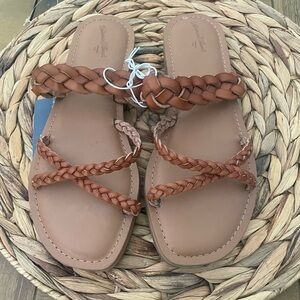 Universal Thread Brown Braided Sandals